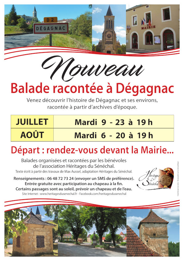 Affiche des balades racontées à Dégagnac