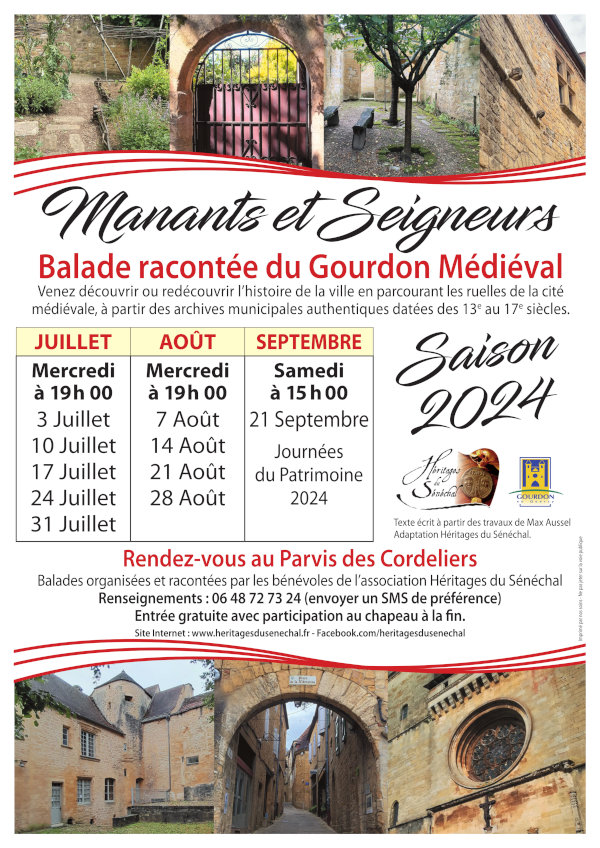 Affiche des balades racontées à Gourdon