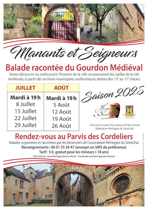 Affiche pour les balades racontées à Gourdon