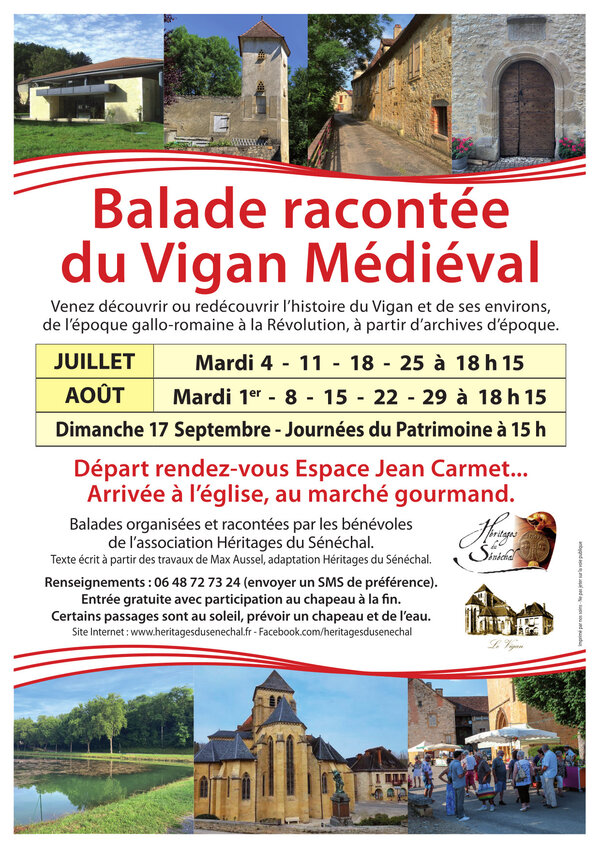 Affiche de la balade racontée jouée au Vigan en 2023