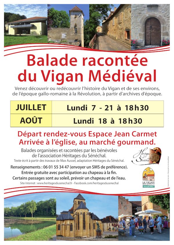 Affiche pour les balades racontées au Vigan
